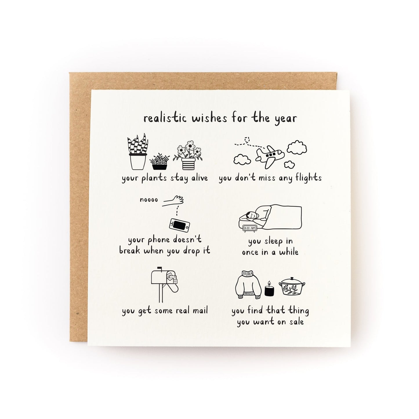 Realistic Wishes For The Year Card Kwohtations