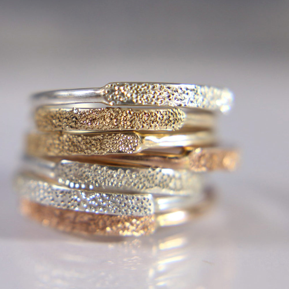 Narrow Diamond Dusted Ring - Gold Filled