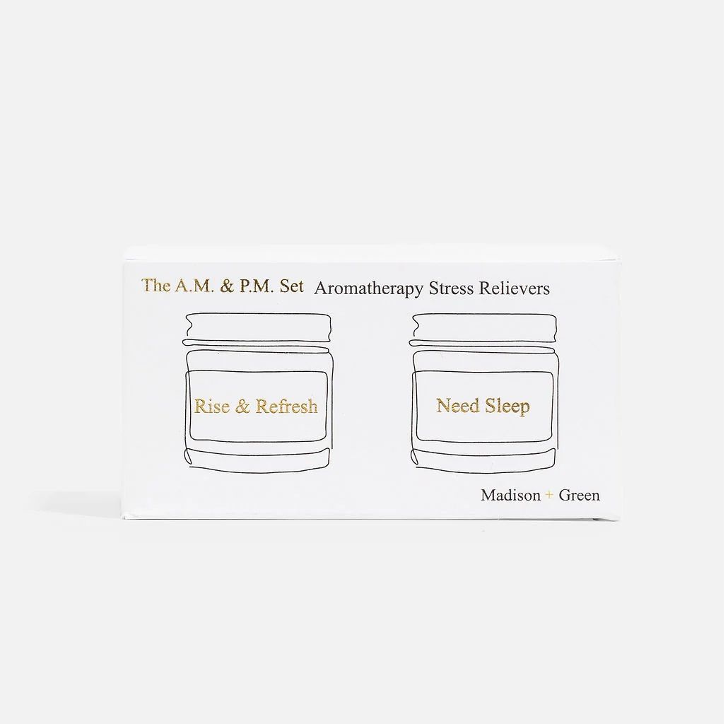 "The A.M. & P.M." Aromatherapy Inhaler Set of Two Madison + Green
