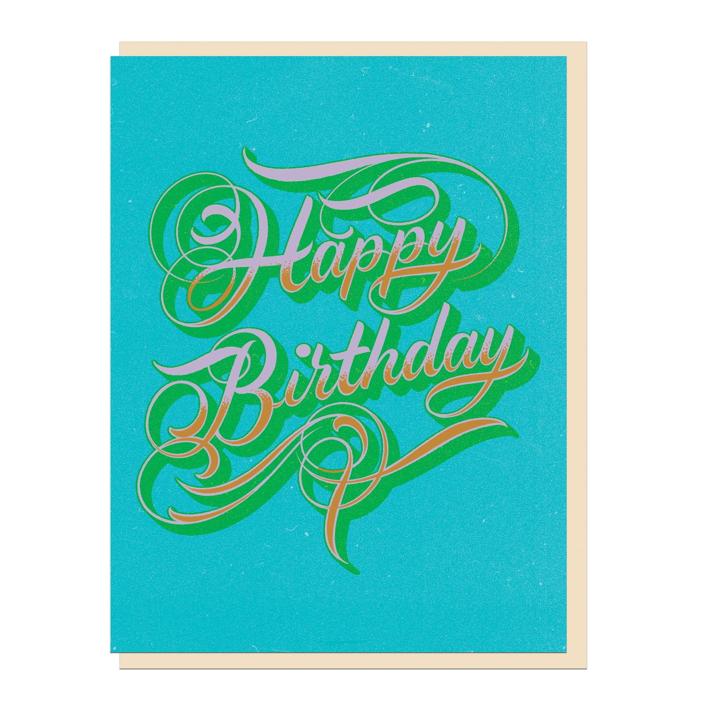 Happy Birthday Script Greeting Card