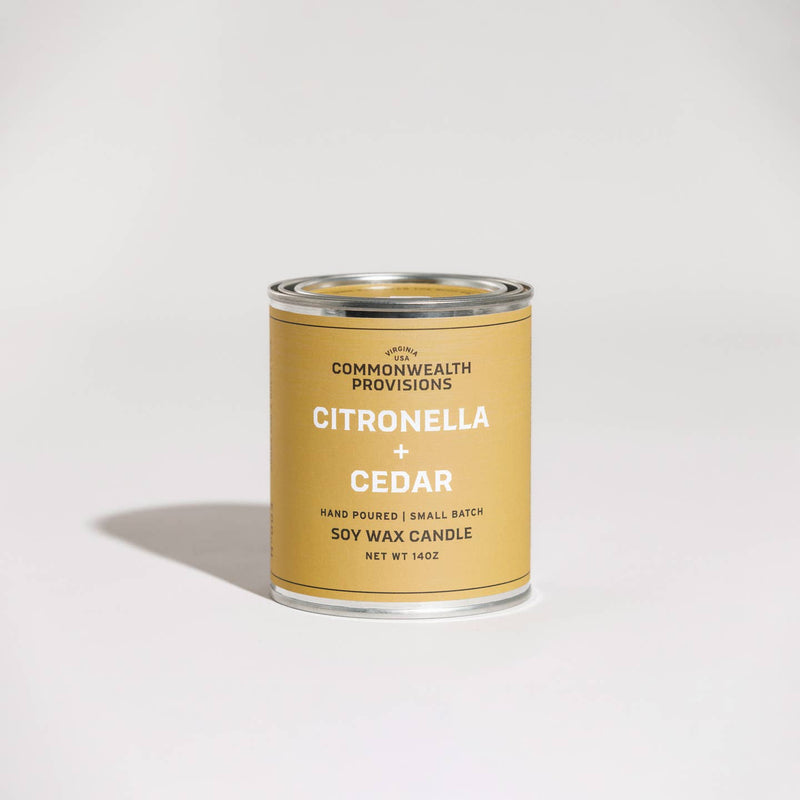 Citronella Candle 14oz - Citronella + Cedar