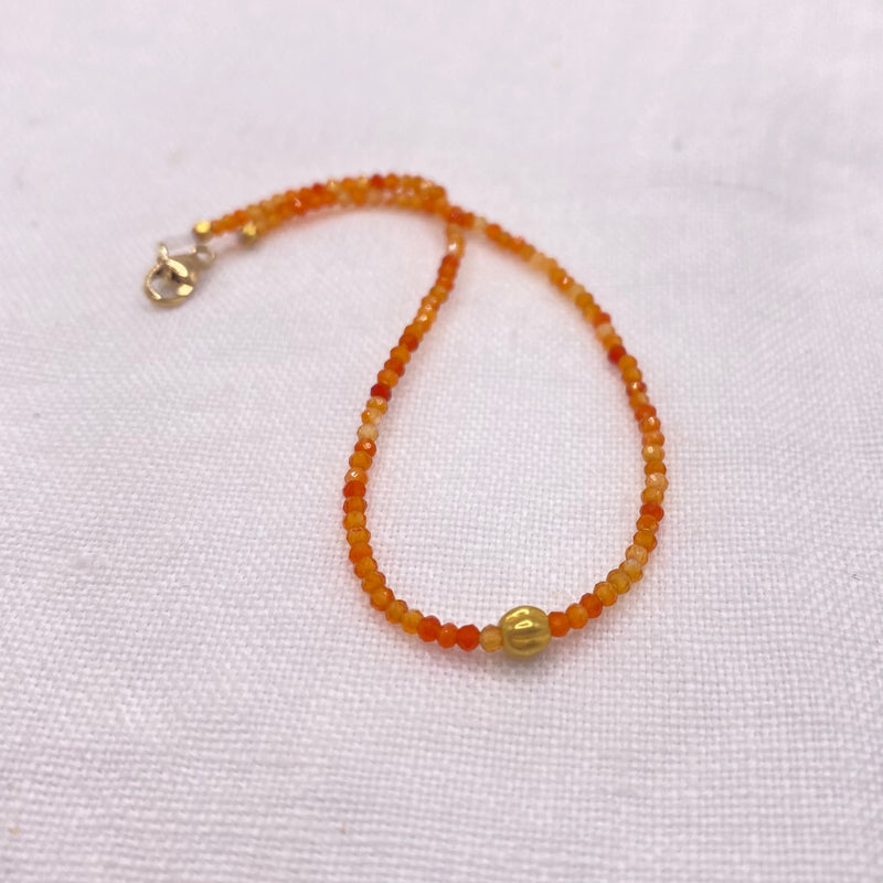 Bracelet with Carnelian and 18 Karat Gold