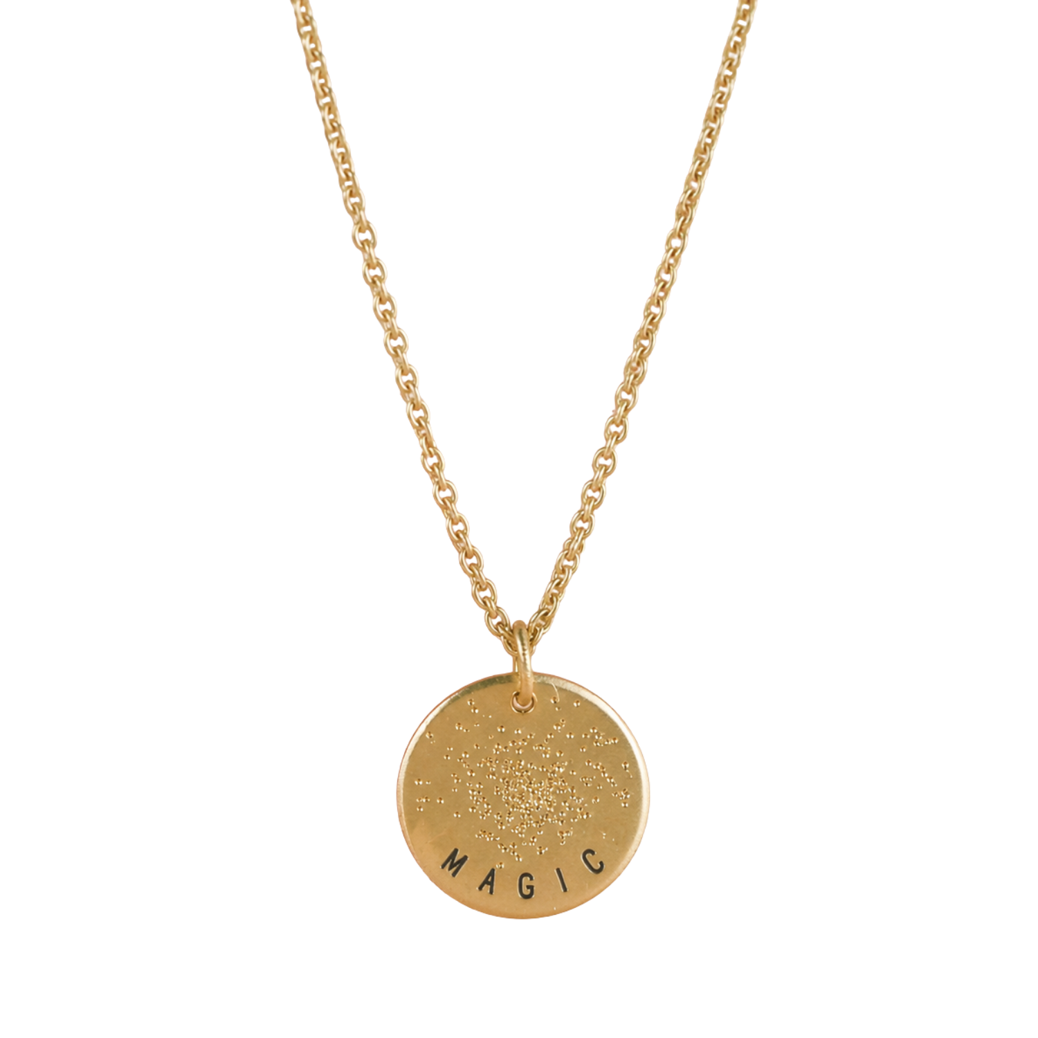 Mini Coin Necklace - Diamond Dusted - Gold Plated - "MAGIC"