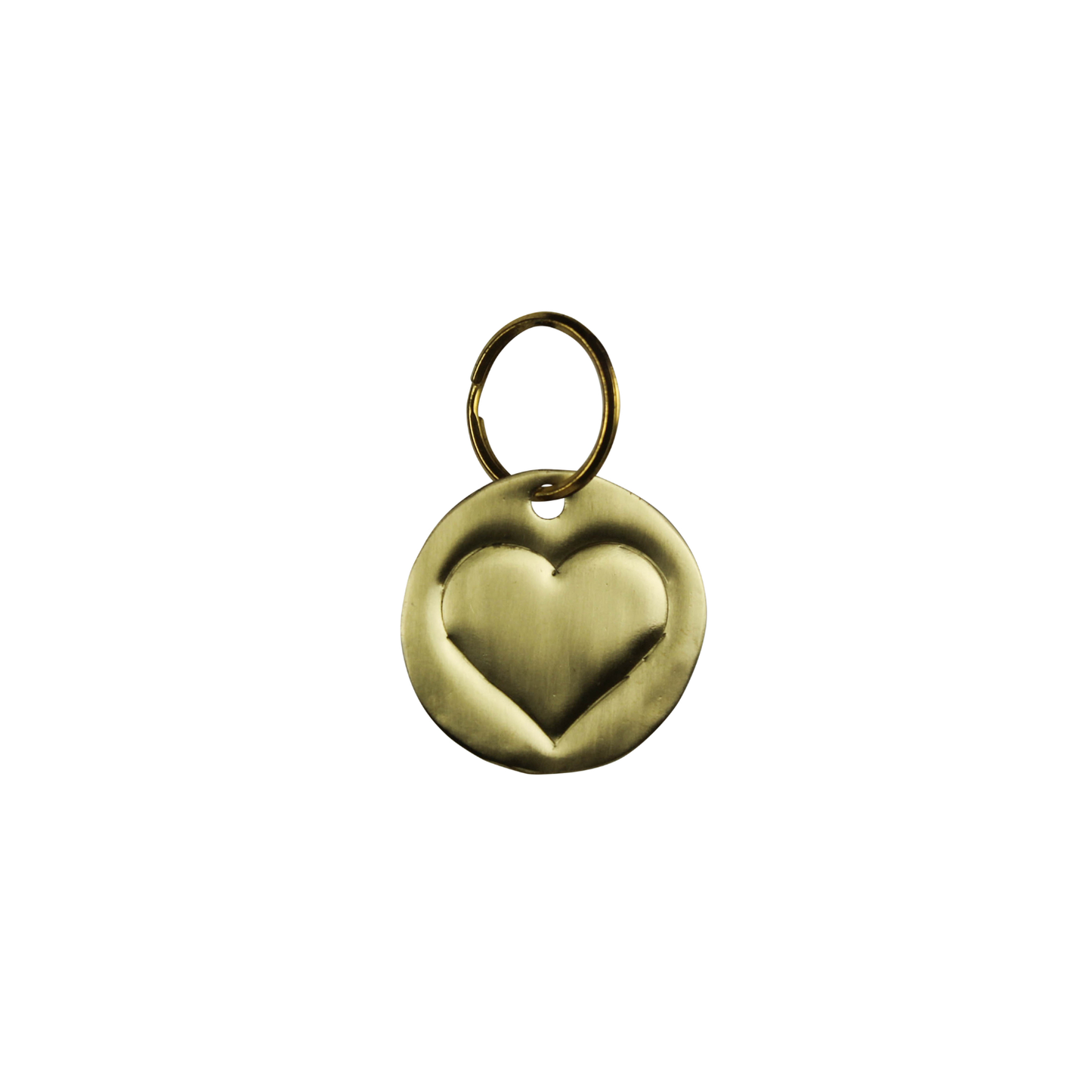Pressed Brass Keychain - Heart