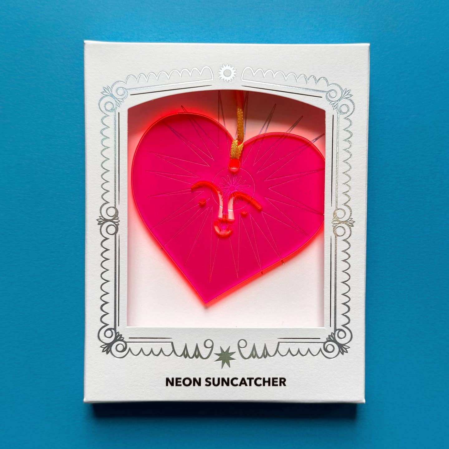 Neon Acrylic Suncatcher - Happy Heart Pier Six Press