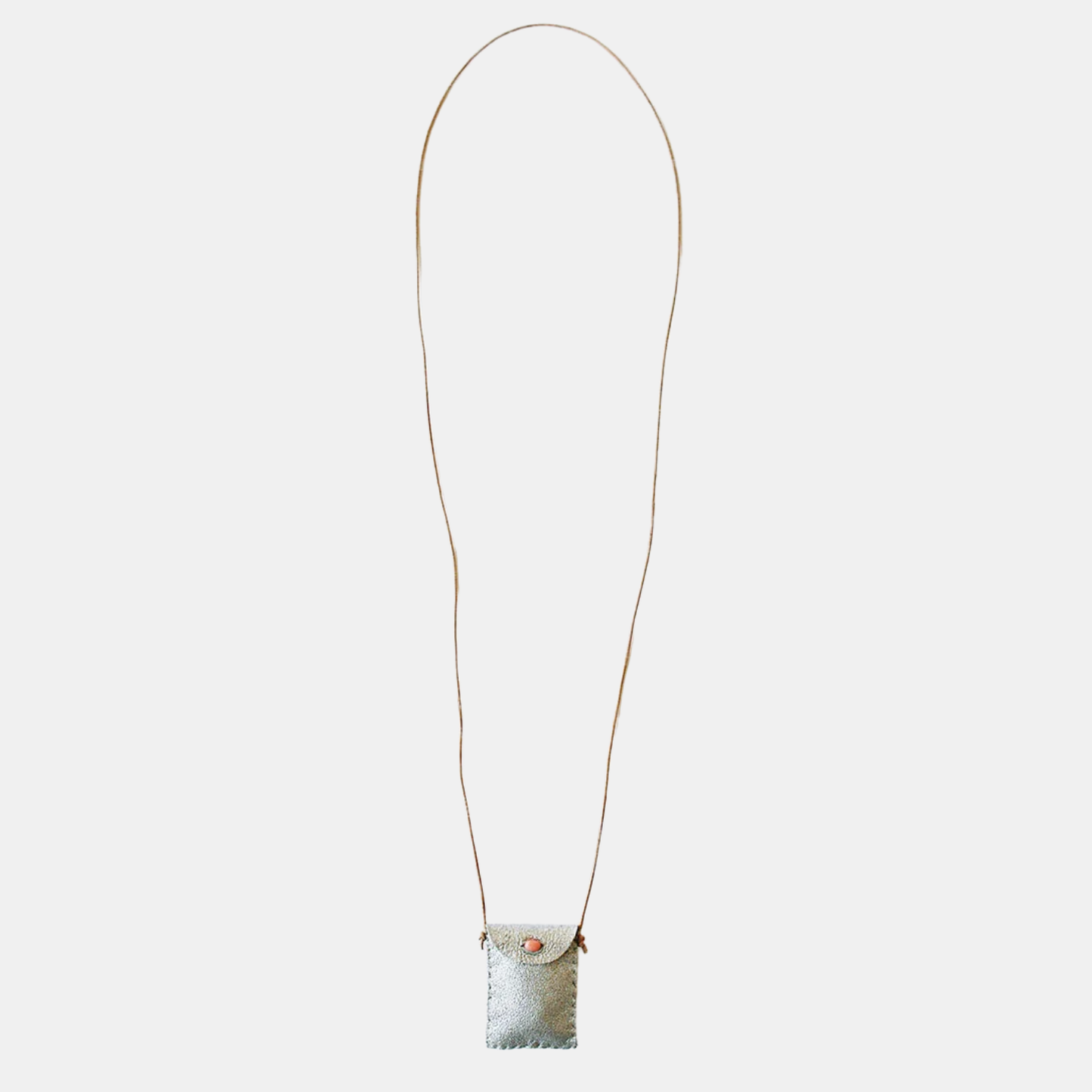 Silver Amulet Pouch Necklace