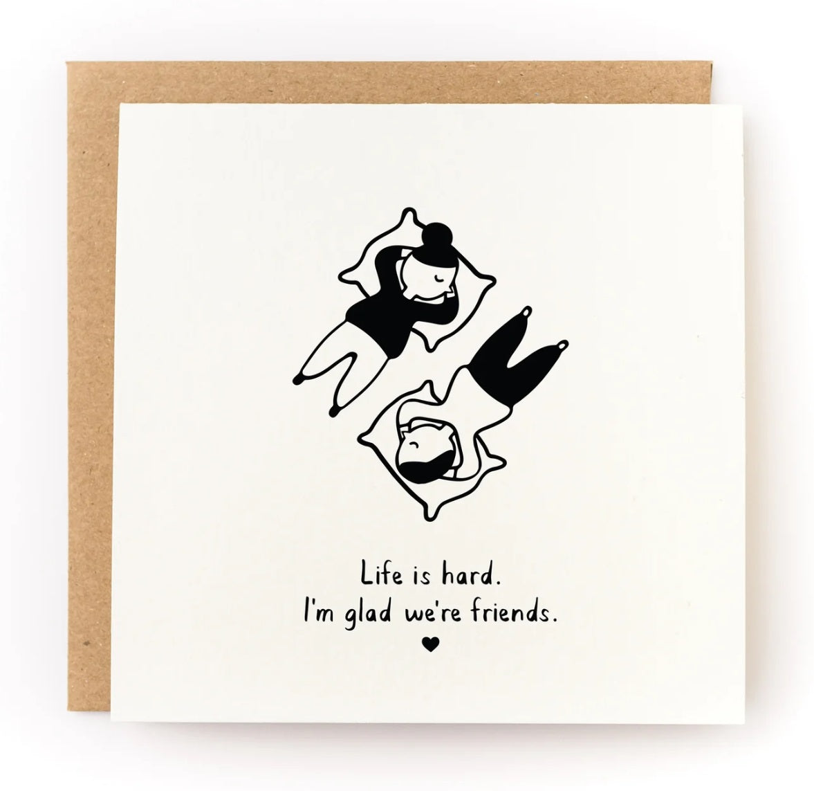 I'm Glad We're Friends Letterpress Card