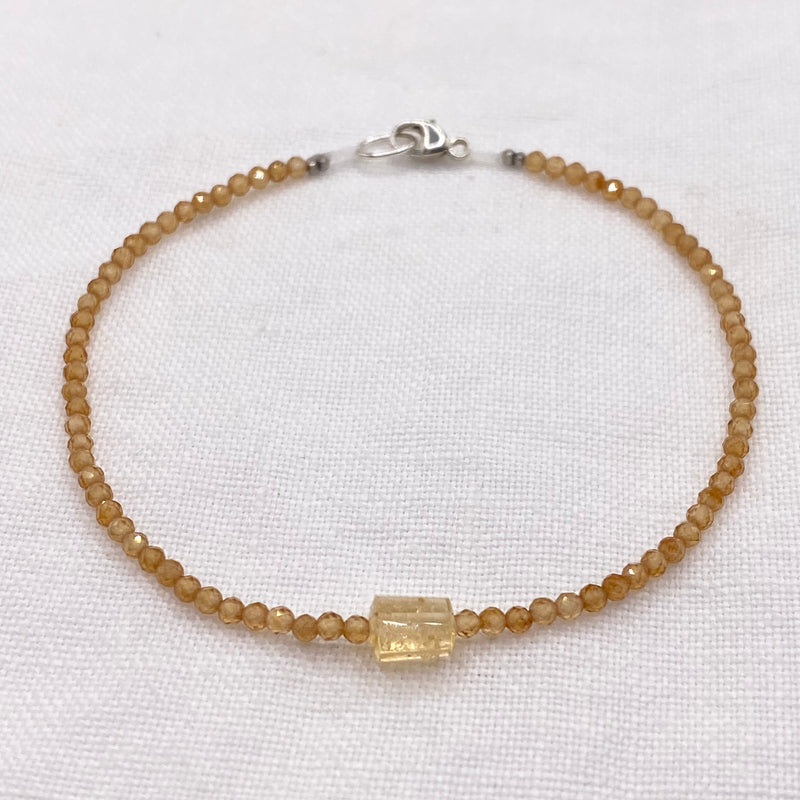 Bracelet with Hessonite, Imperial Topaz - Sterling Silver