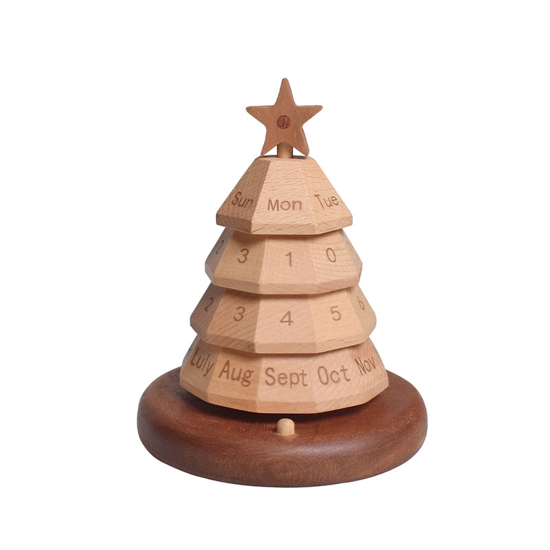 Wooden Christmas Tree Calendar