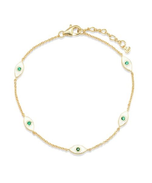 Evil Eye Enamel Chain Bracelet Tai Jewelry