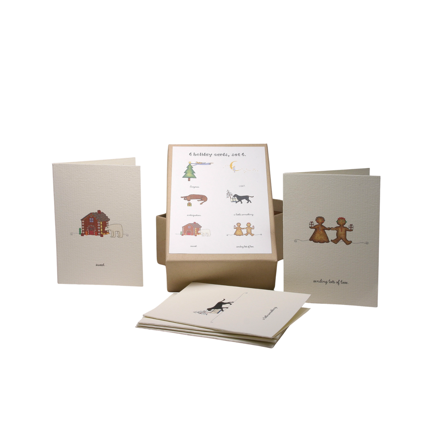 Six Holiday Cards - Set of 6 Boxed Small Cards