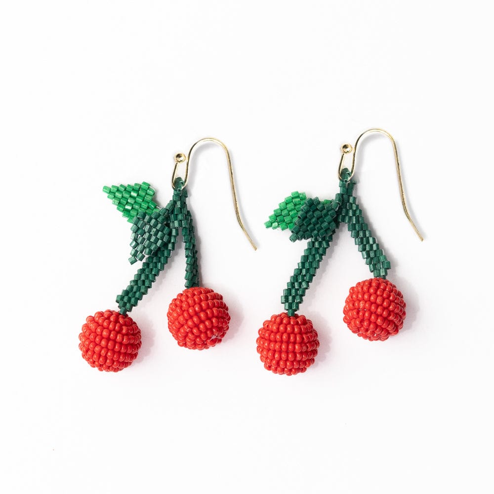 Lottie Cluster Dangle Luxe Earrings Cherry Ink + Alloy