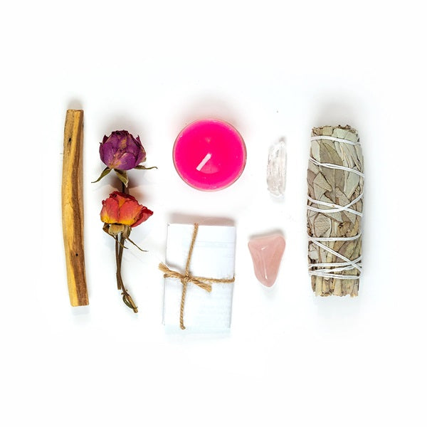 Mini Love & Honor Ritual Kit with Crystals and Candle