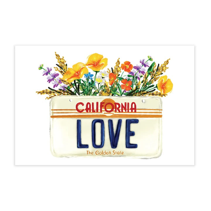 California Love License Place Postcard