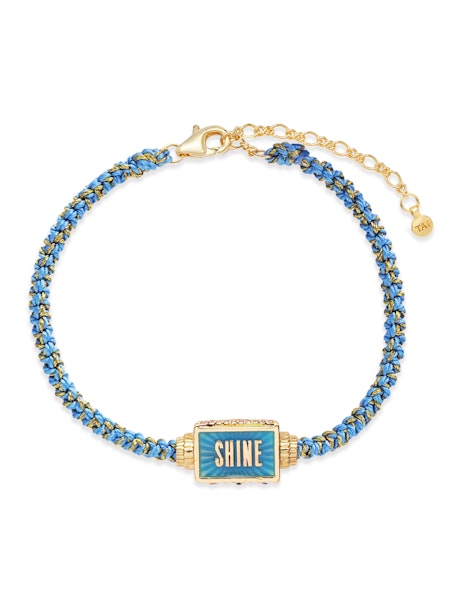 Braided Cord Spinner Bracelet - Sky - Rise and Shine Tai Jewelry