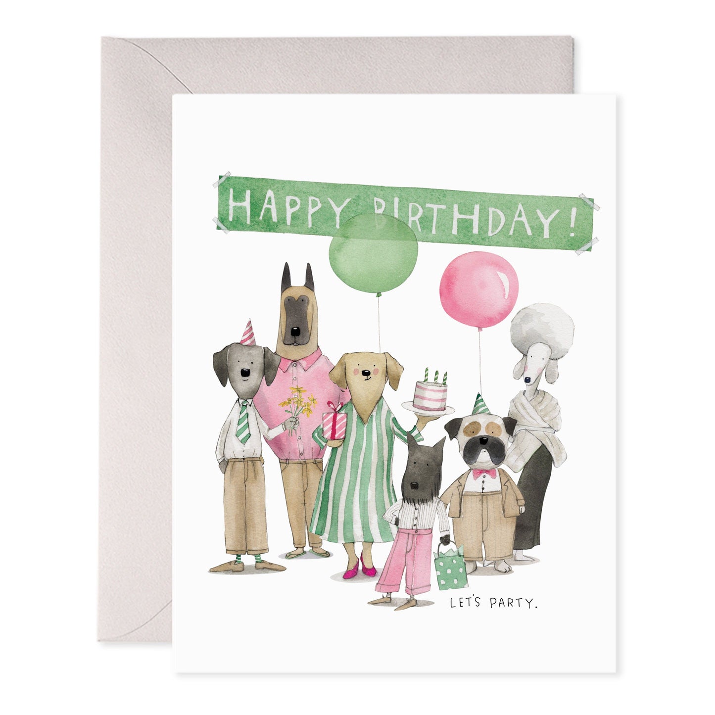 Dog Party Birthday Card