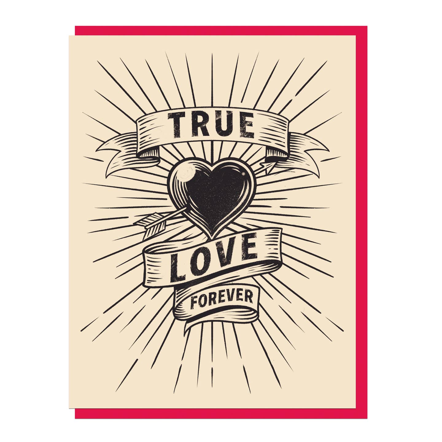 True Love Black Greeting Card