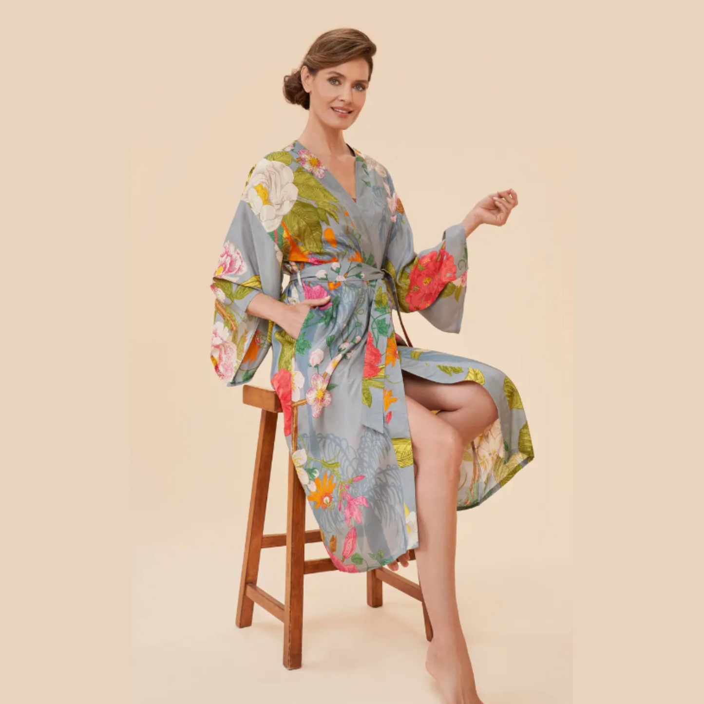 Kimono  - Floral Jungle Lavender