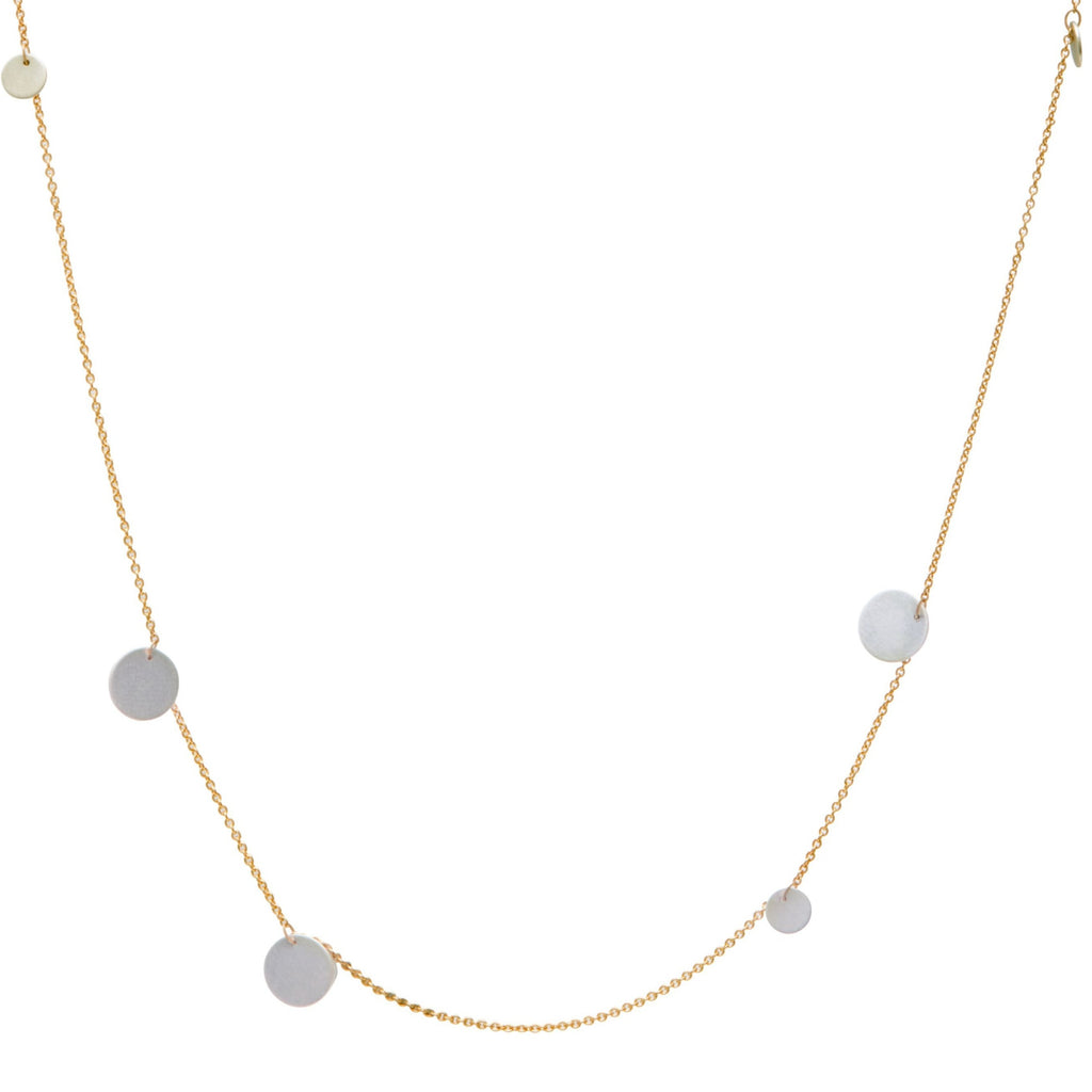 Confetti Strand Necklace - 14 Karat Gold + Sterling Silver