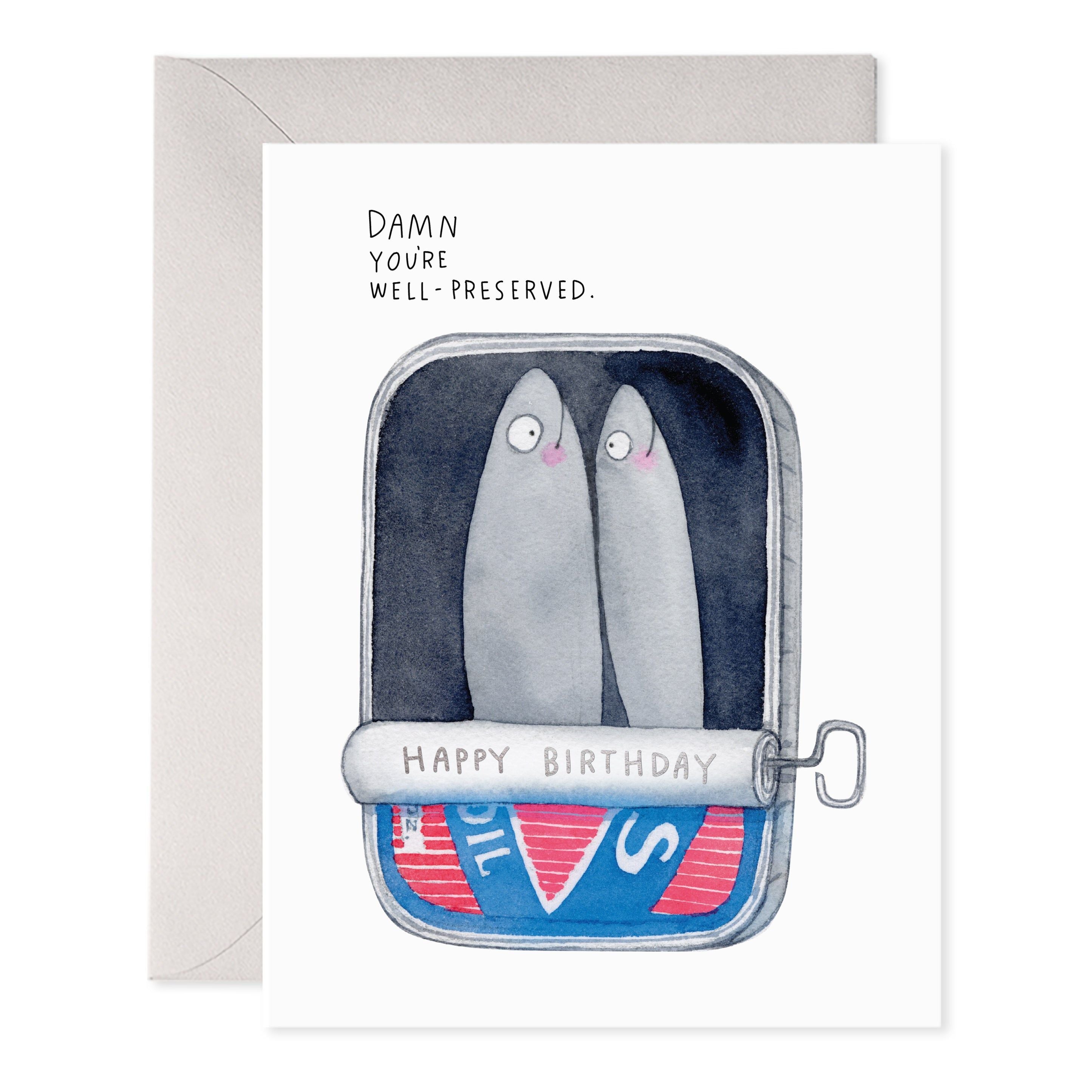 Sardines Birthday Card E. Frances Paper