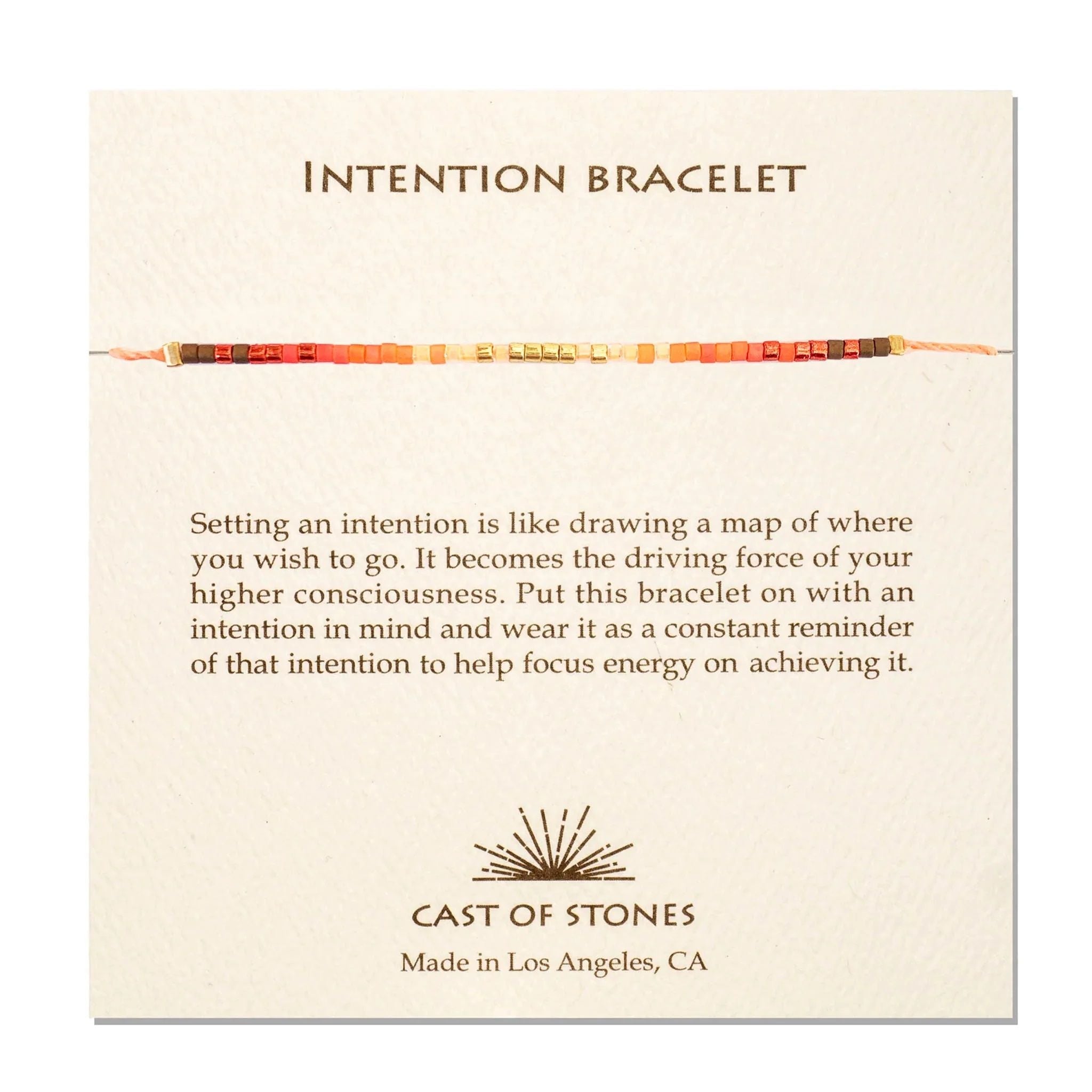 Intention Bracelet - Radiant Orange Cast of Stones
