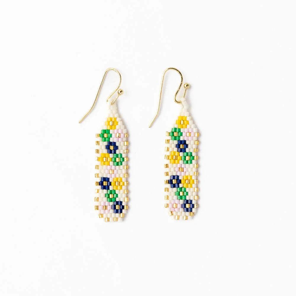 Nadia Floral Design Petite Luxe Earring - Ivory