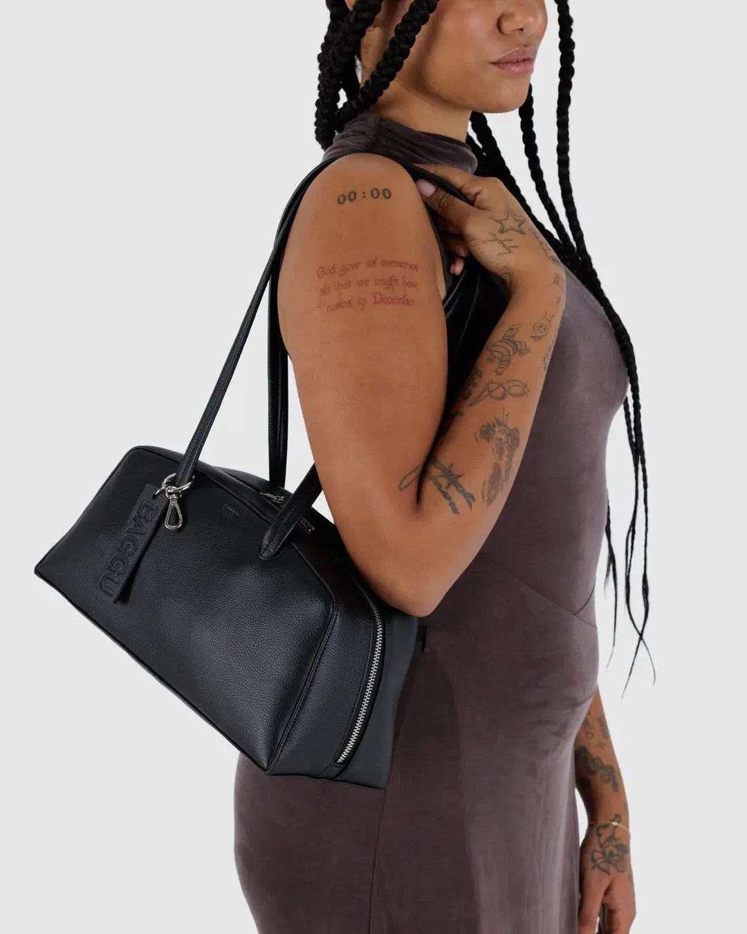 Recycled Leather Bowler Bag