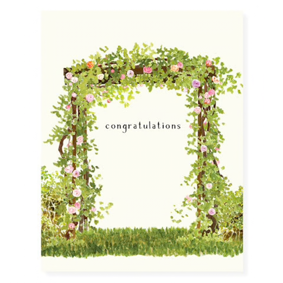 Rose Arbor Wedding Card