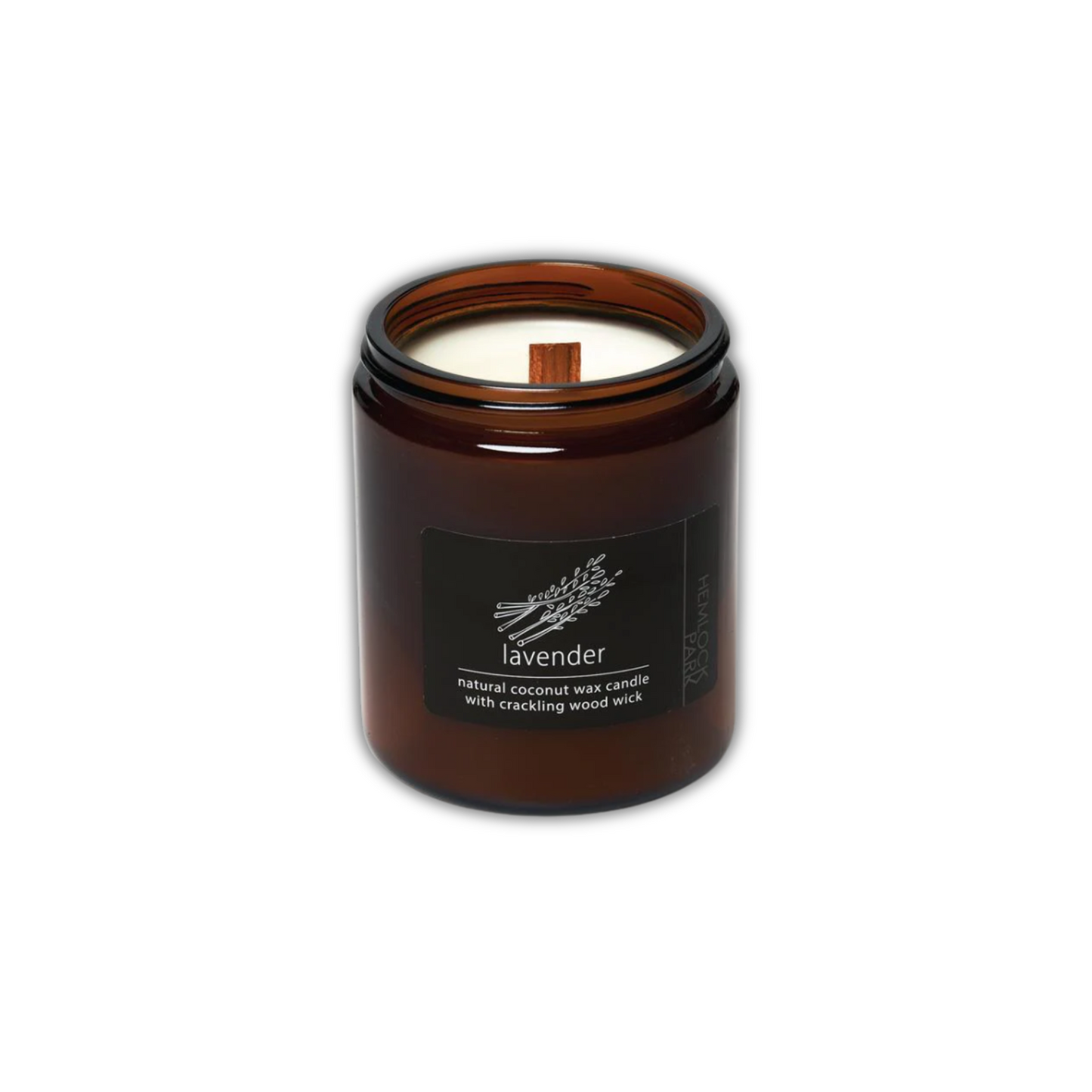 Organic Coconut Wax Candle with Wood Wick - 8 oz