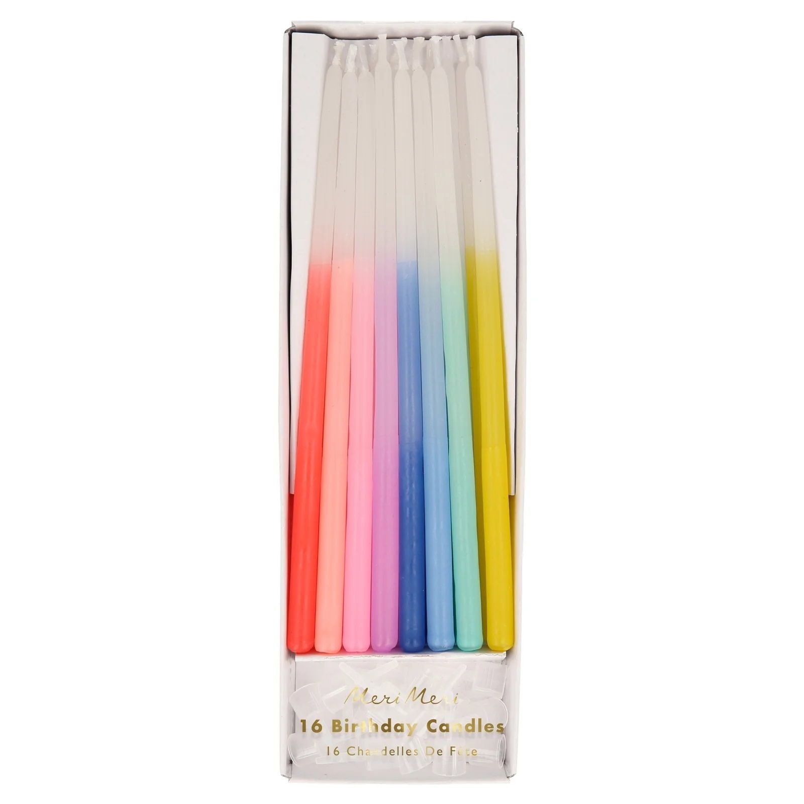 Rainbow Dipped Tapered Party Candles Meri Meri