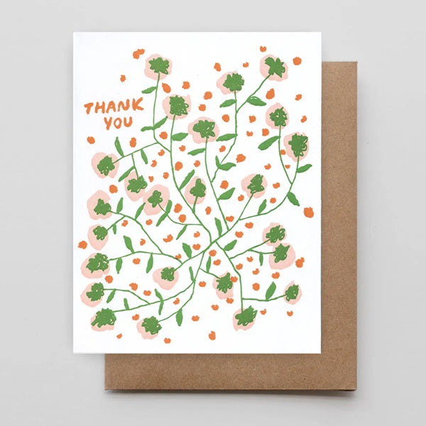 Floral Cluster Thank You Card
