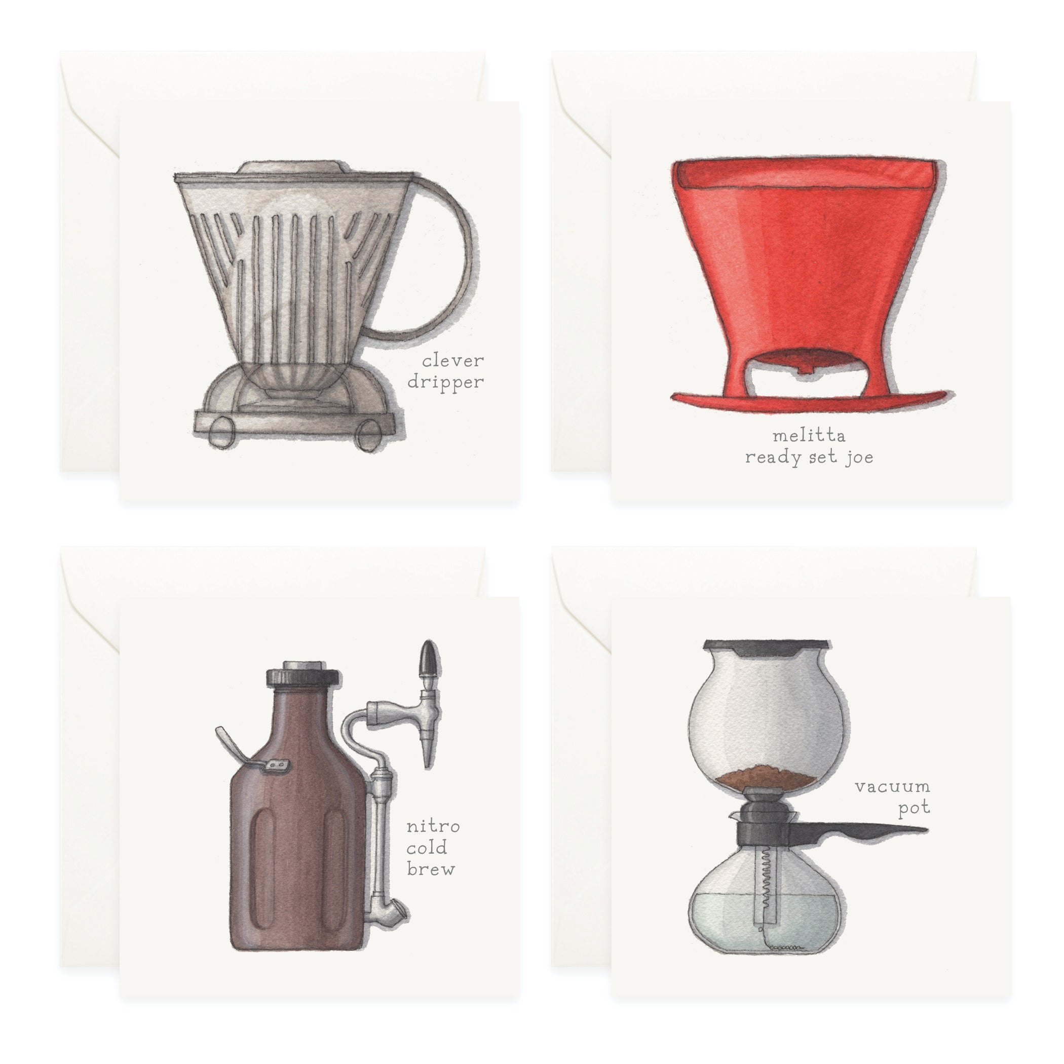 Mini Cards Set / Coffee Brewing