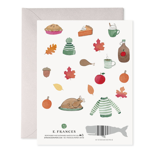 Load image 1 in gallery view. Crisp & Cozy Thanksgiving Card