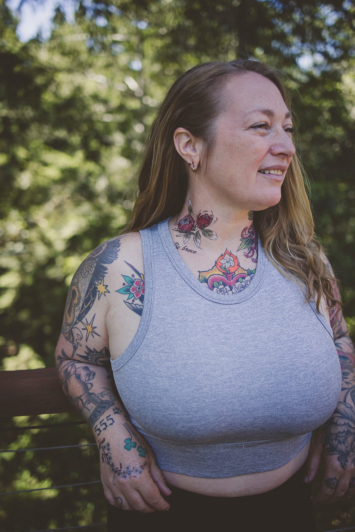 Tiny Intentions Temporary Tattoo - Be Brave - Protea flower