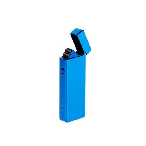 Slim Double Arc USB Lighter - Blue Metallic