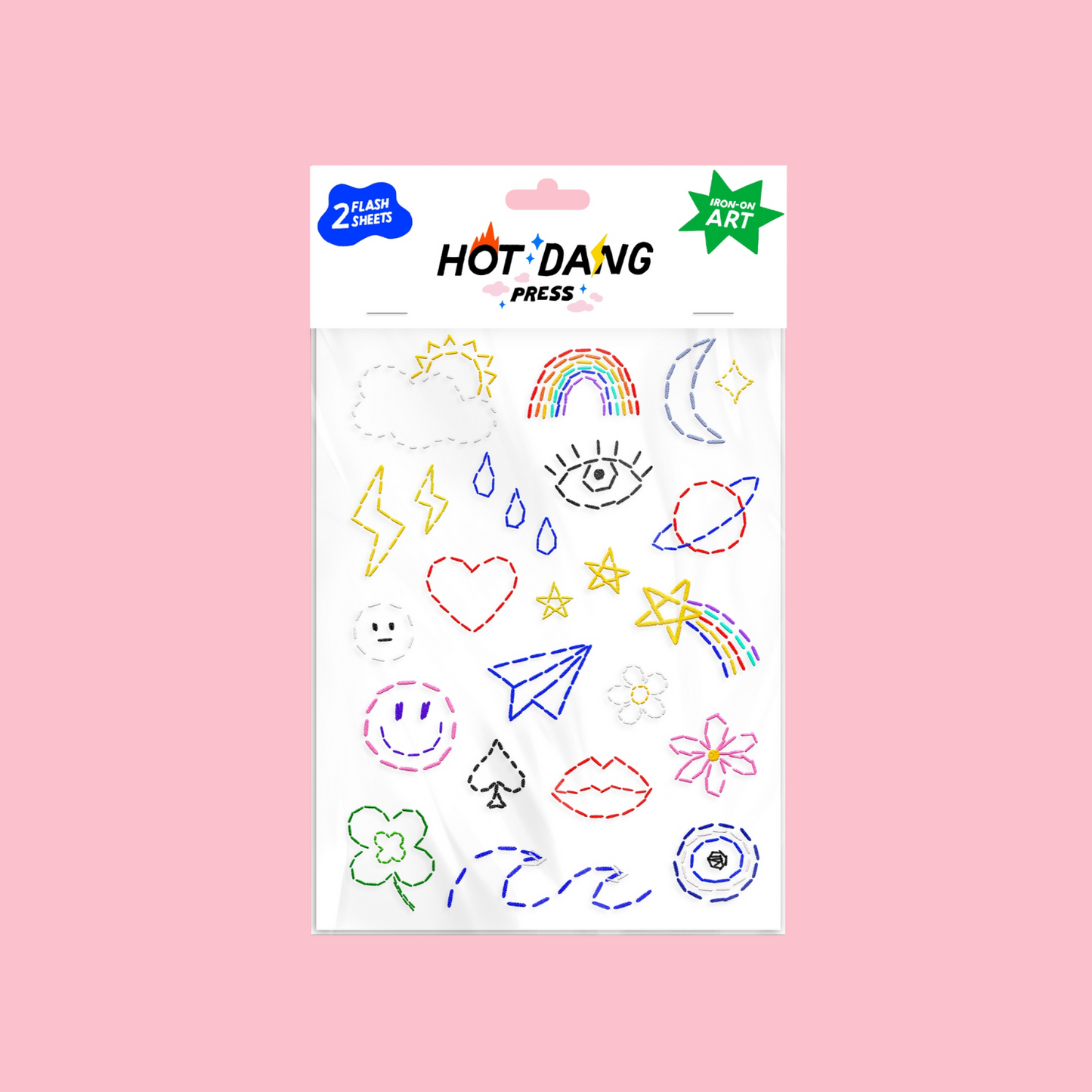 Charms Embroidery Iron-On Sheet Set