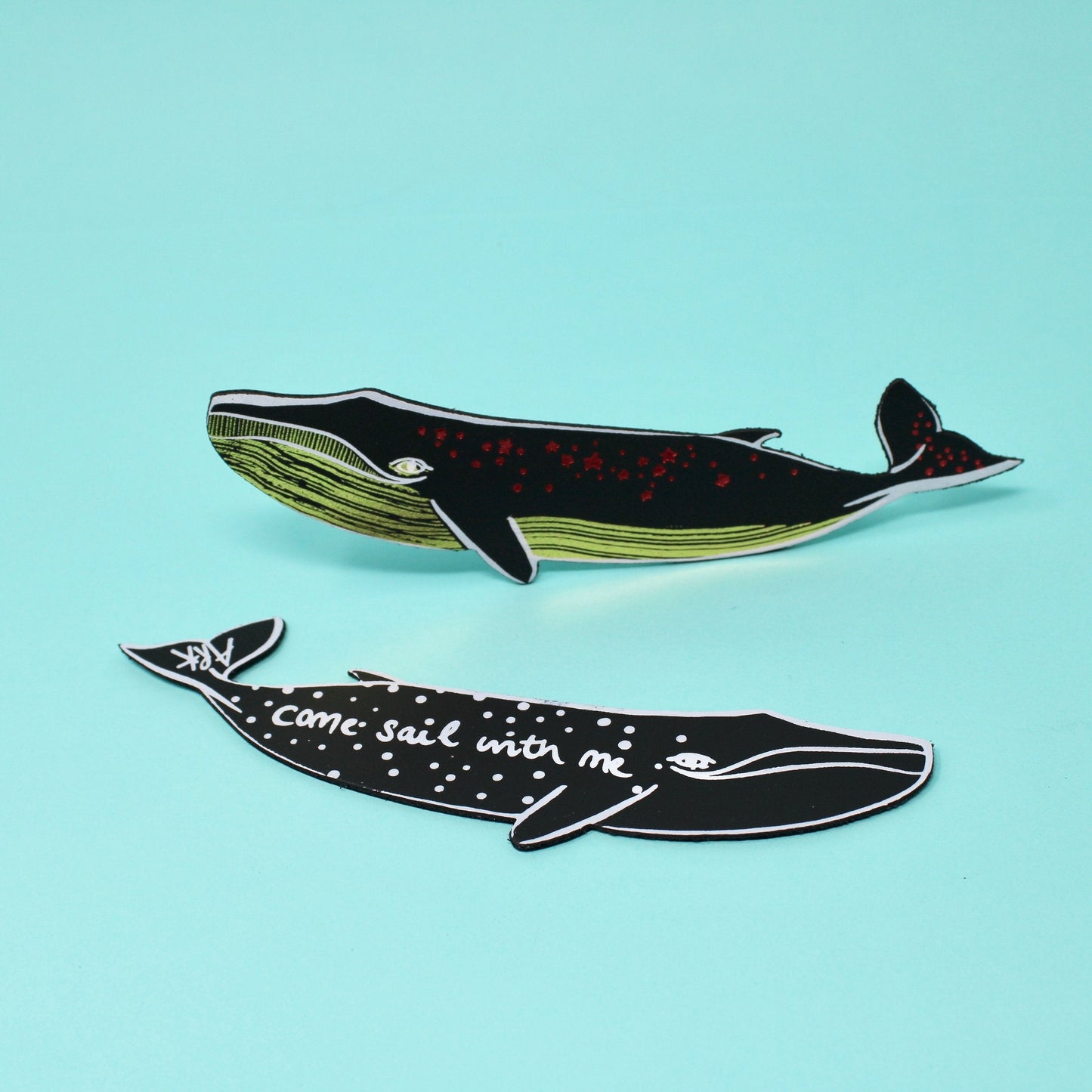 Whale Leather Bookmark