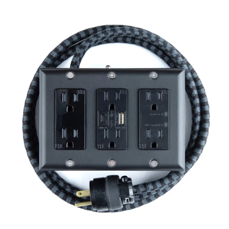 6' Exto Surge 900 Power Strip with Smart USB A and C