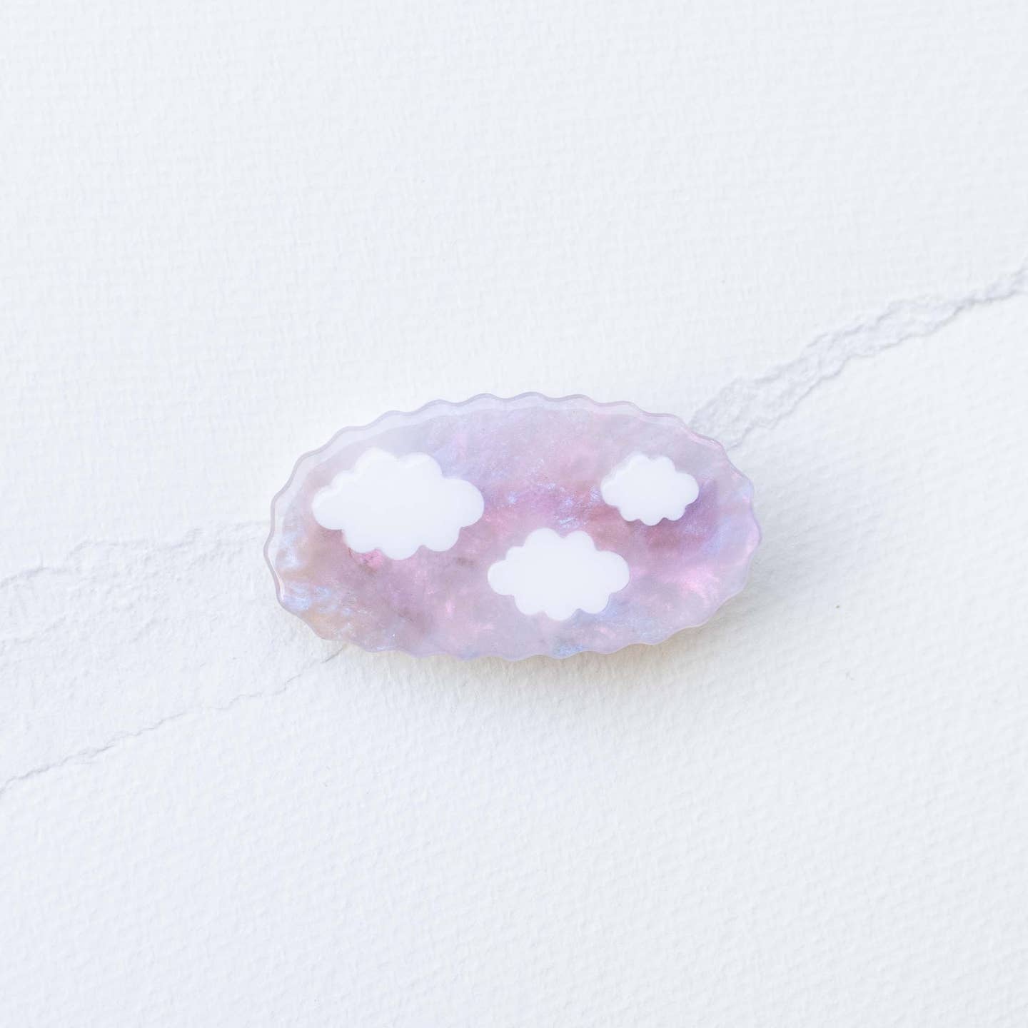 Acetate Hair Clip - Cloud/Pink