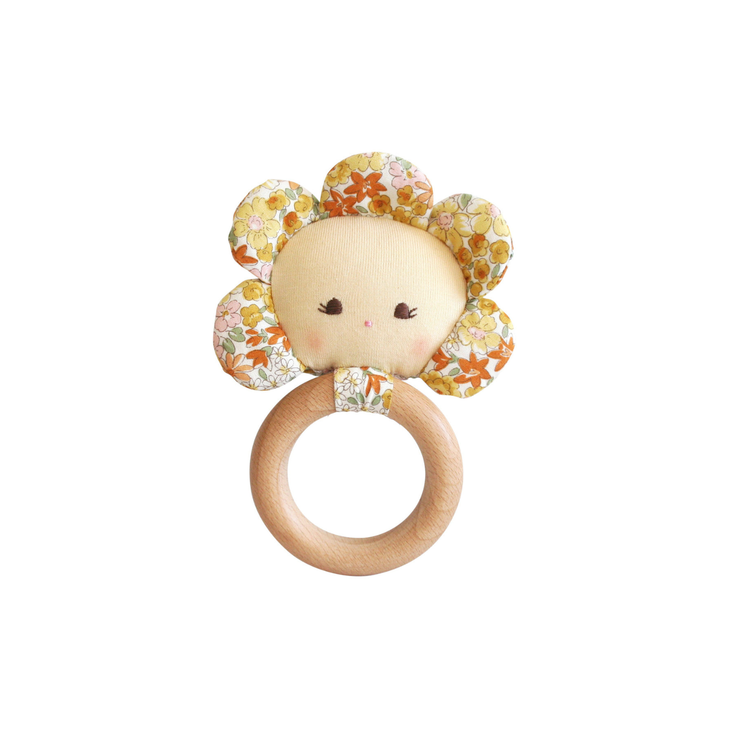 Flower Baby Teether Rattle - Sweet Marigold