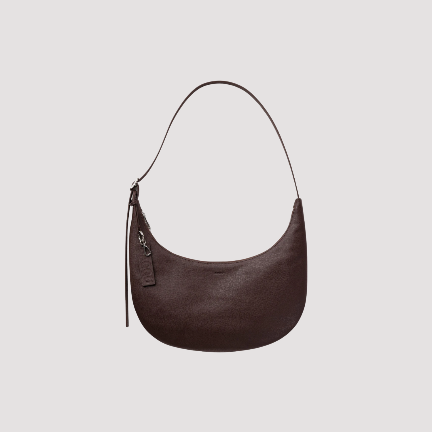 Medium Recycled Leather Flat Crescent