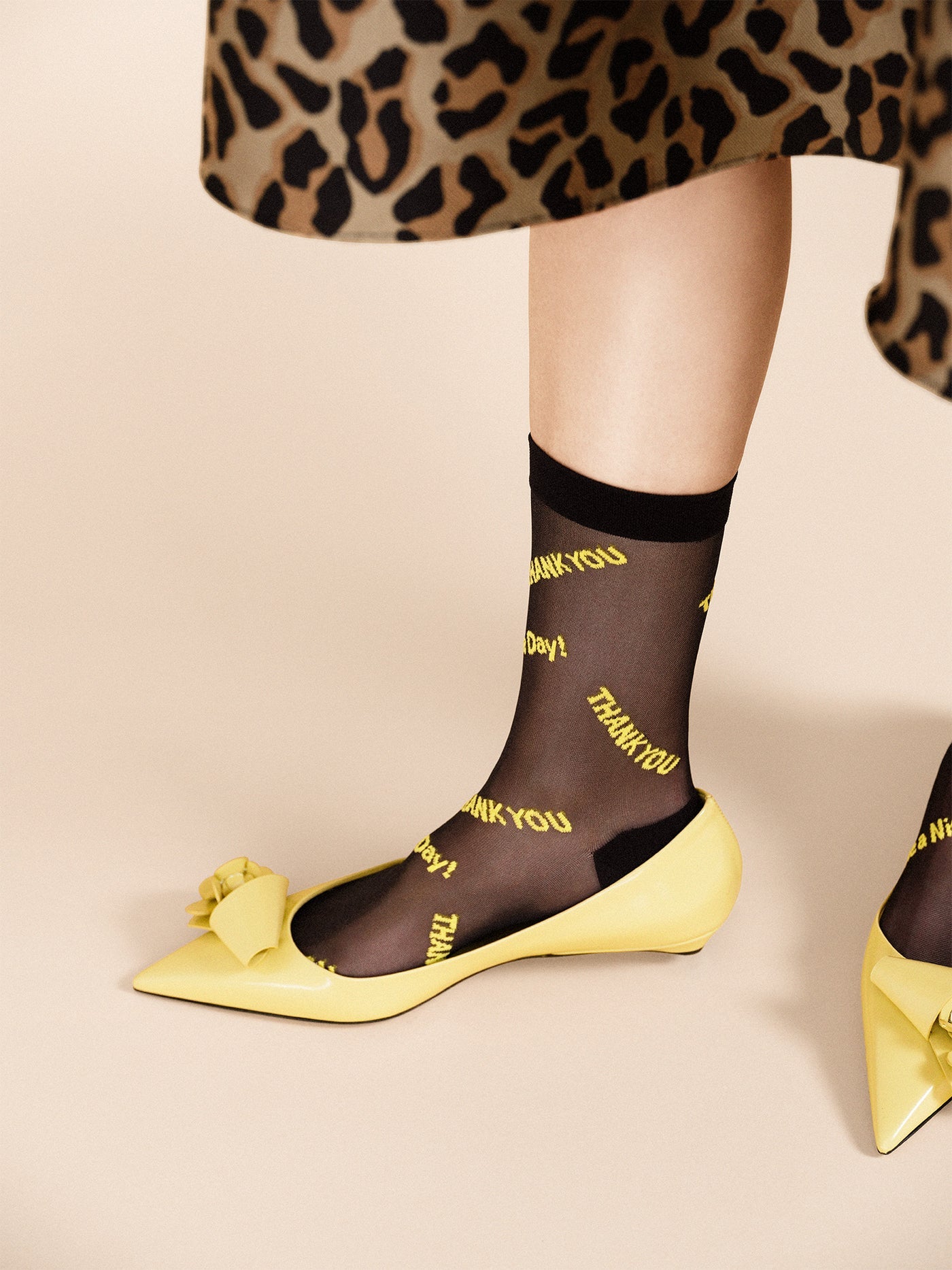 Thank You Sheer Short Crew- Black