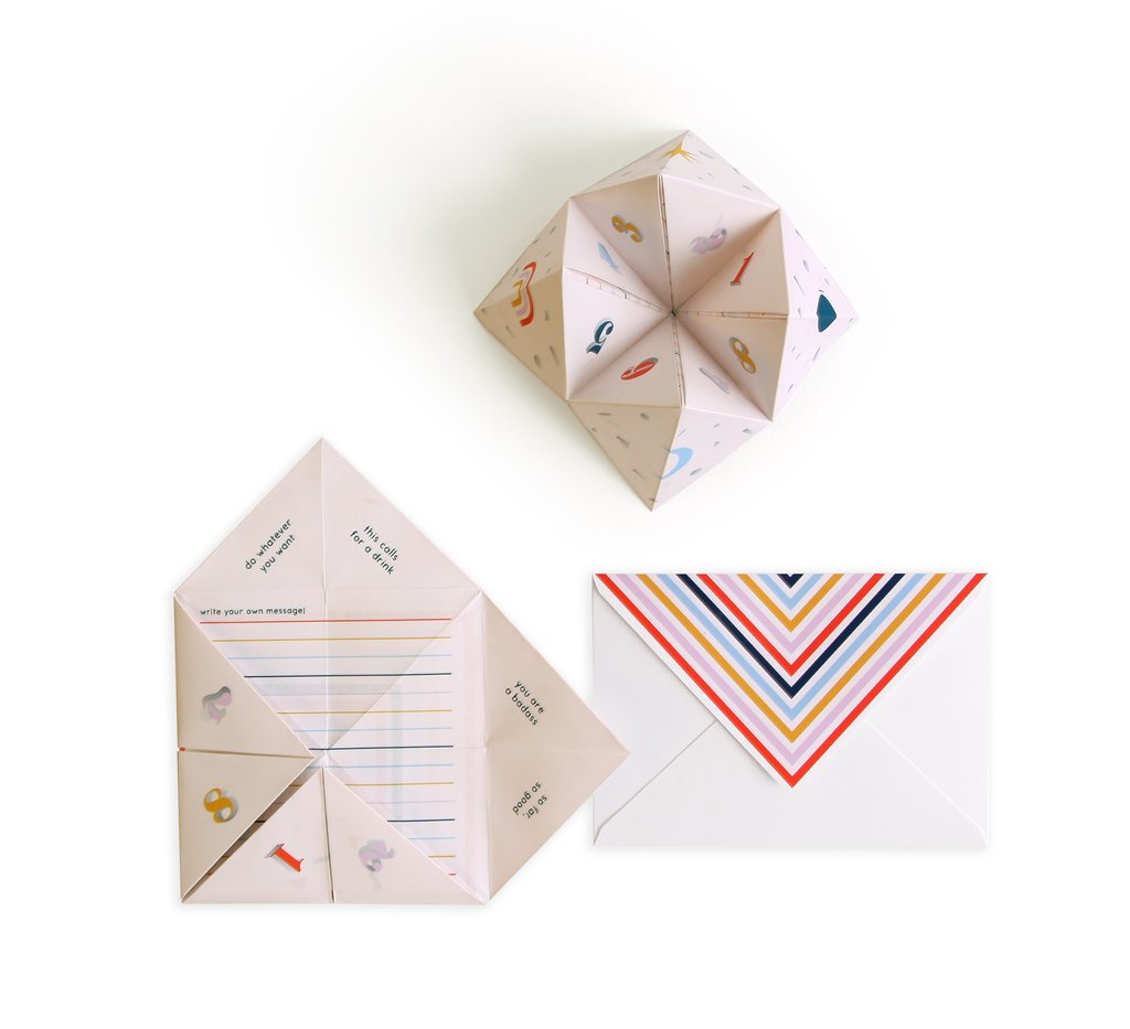 Cootie Catcher Pop-Up Card UWP Luxe