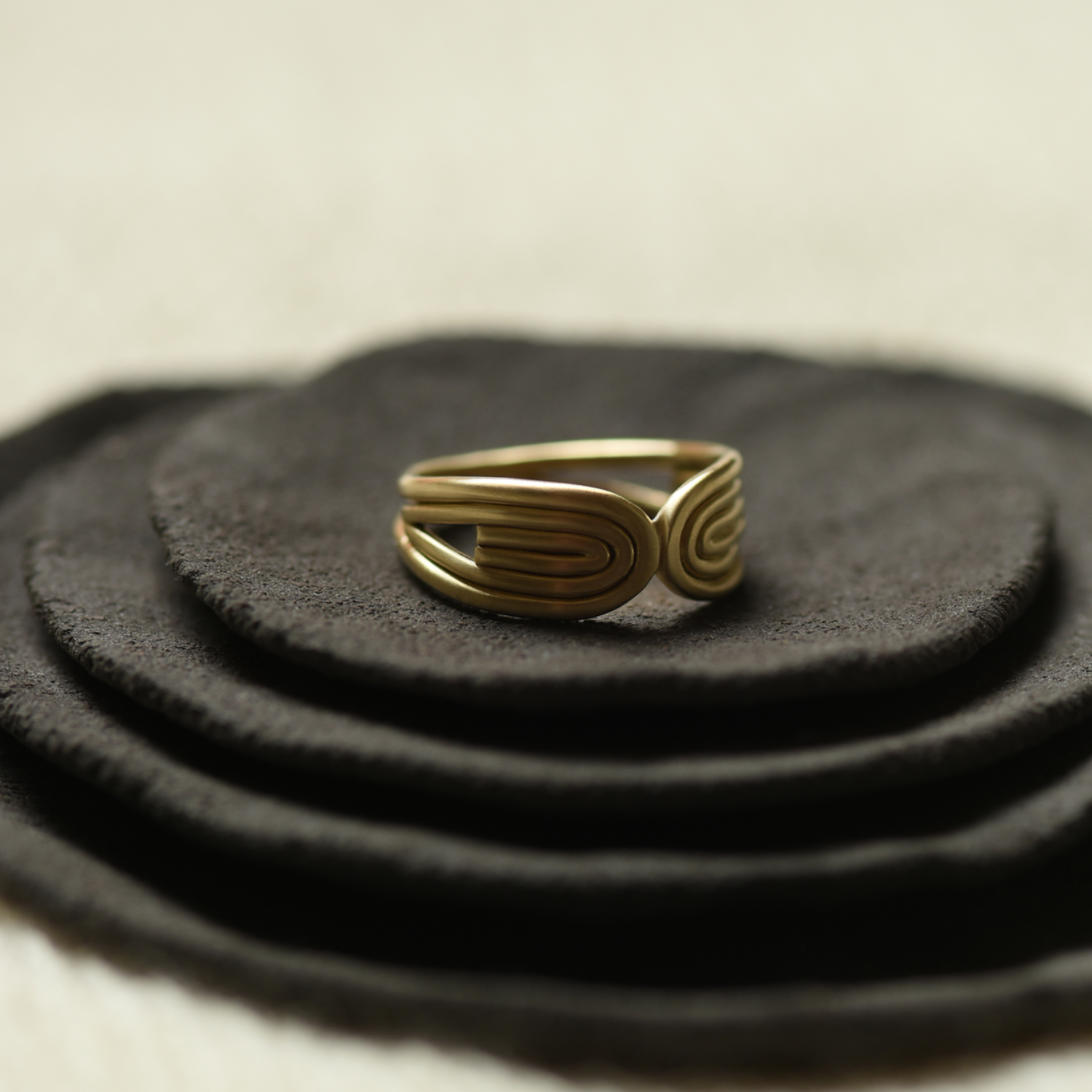 Sculpted Double Arc Ring