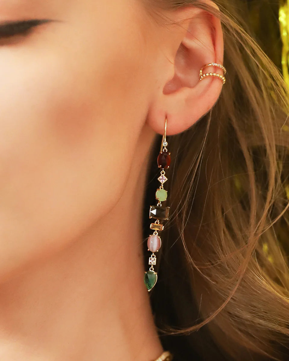 Gemma Stacked Drop Earring Tai Jewelry