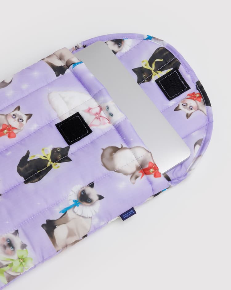 Puffy Laptop Sleeve 13"/14" - Fancy Cats