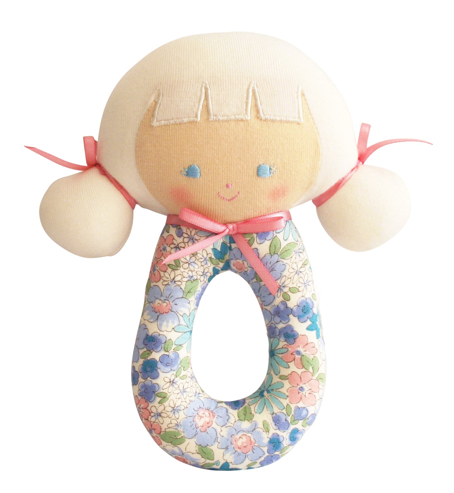 Audrey Grab Rattle- Liberty Blue