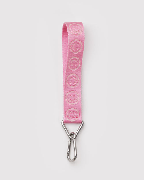 Load image 1 in gallery view. Logo Keychain - Pink Happy Baggu