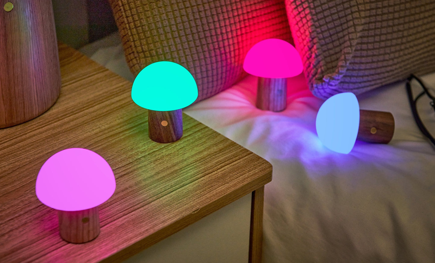 Alice Mushroom Lamp (Super Mini Size) - Walnut Gingko Electronics