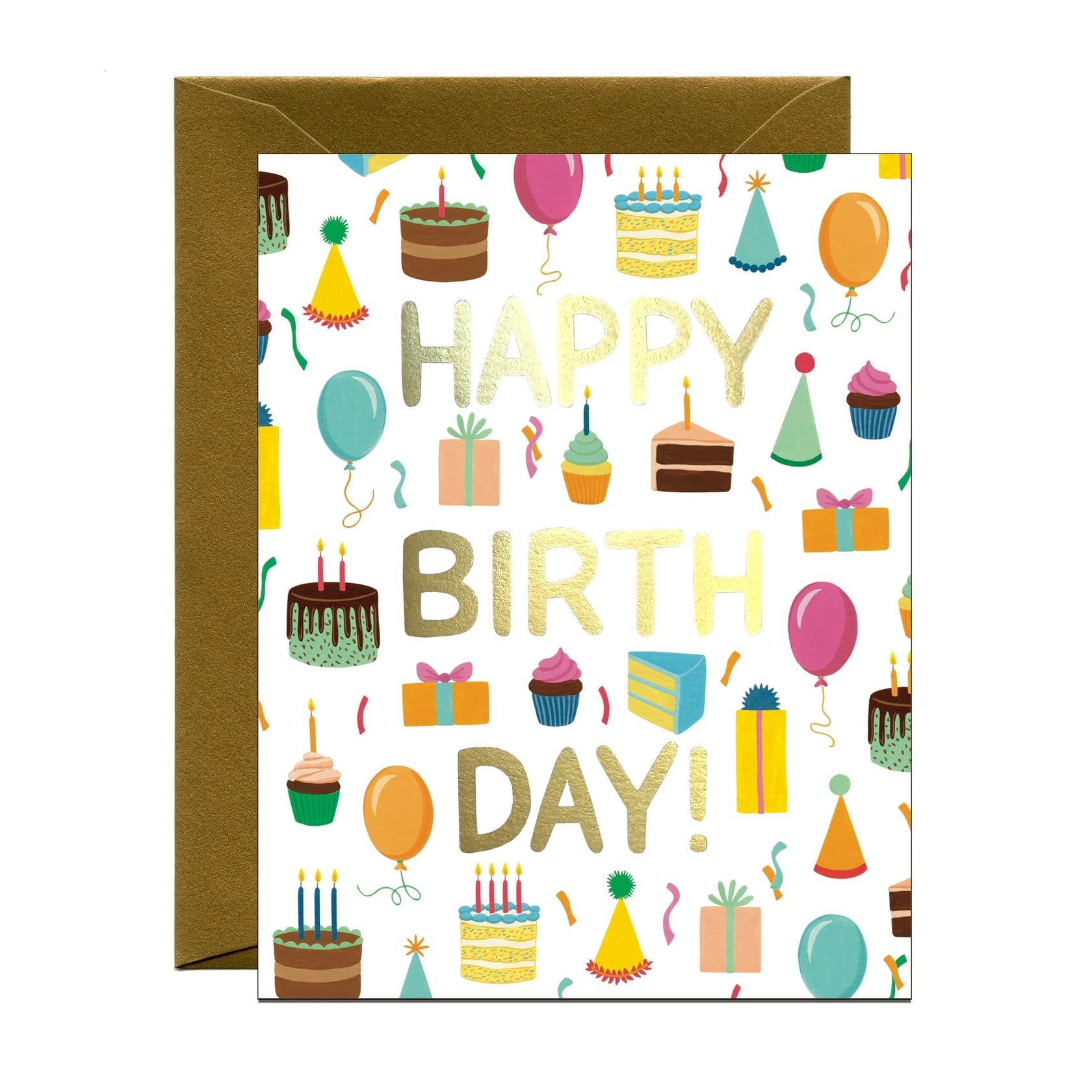 Birthday Things Card *Foil Stamped* Yeppie Paper